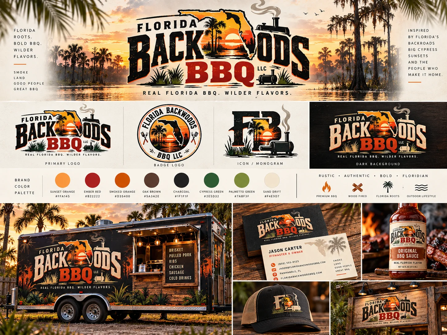 Florida Backwoods BBQ — Food / Hospitality branding showcase