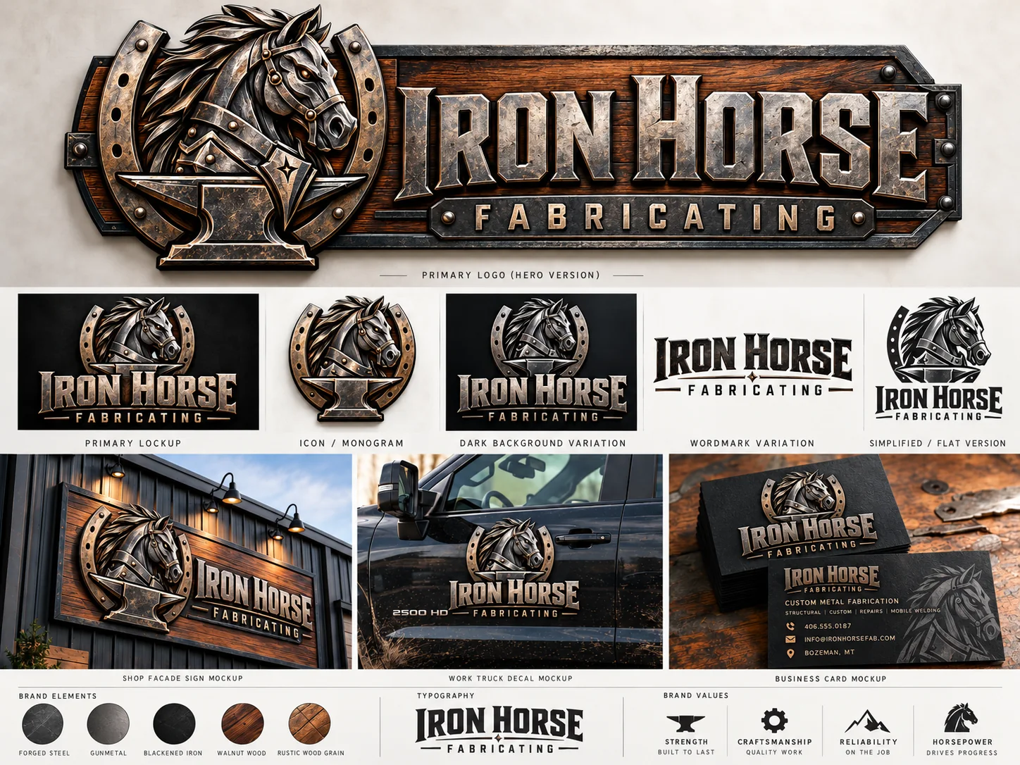 Iron Horse Fabricating — Fabrication / Industrial branding showcase