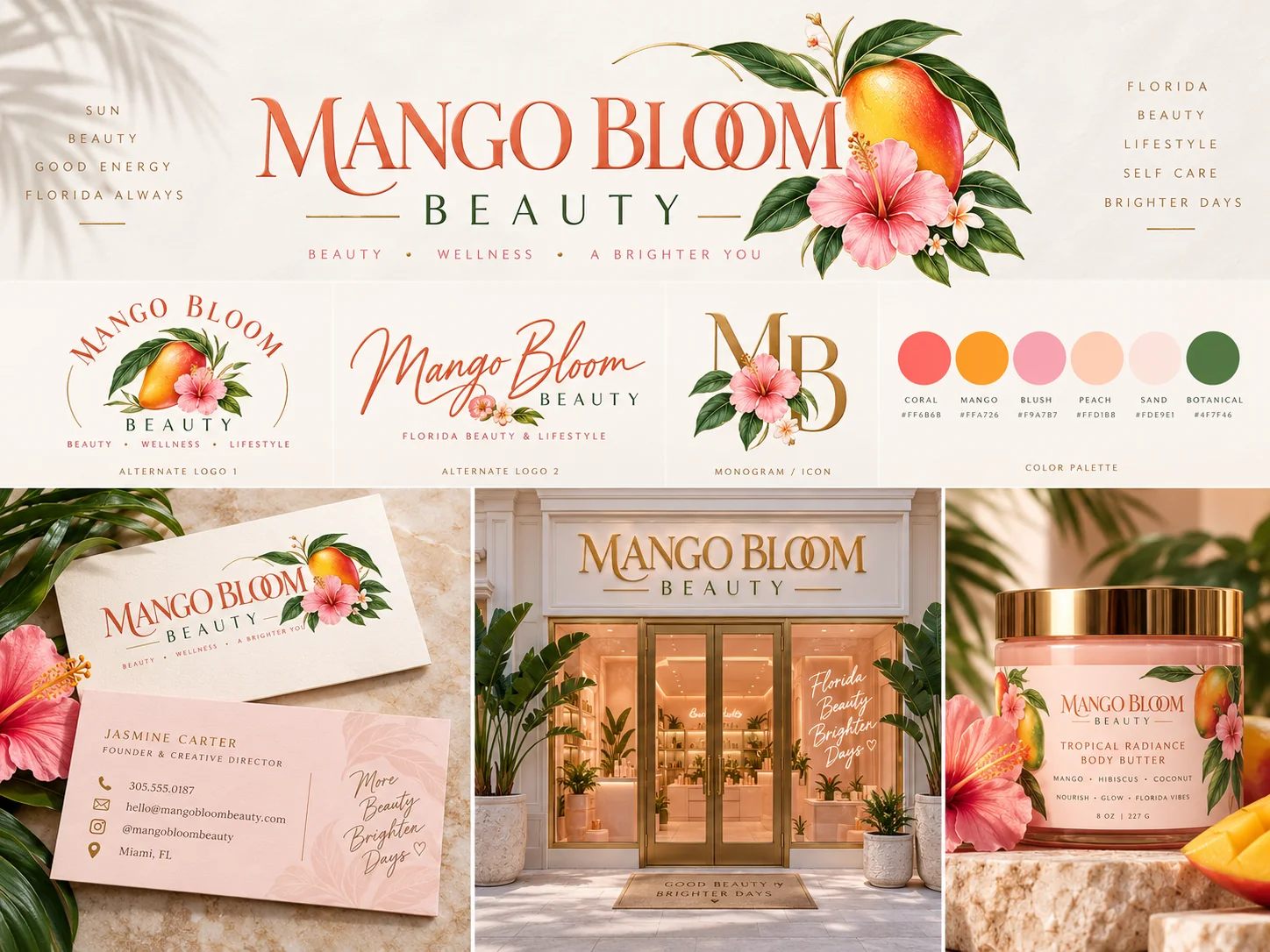 Mango Bloom Beauty — Beauty / Wellness branding showcase